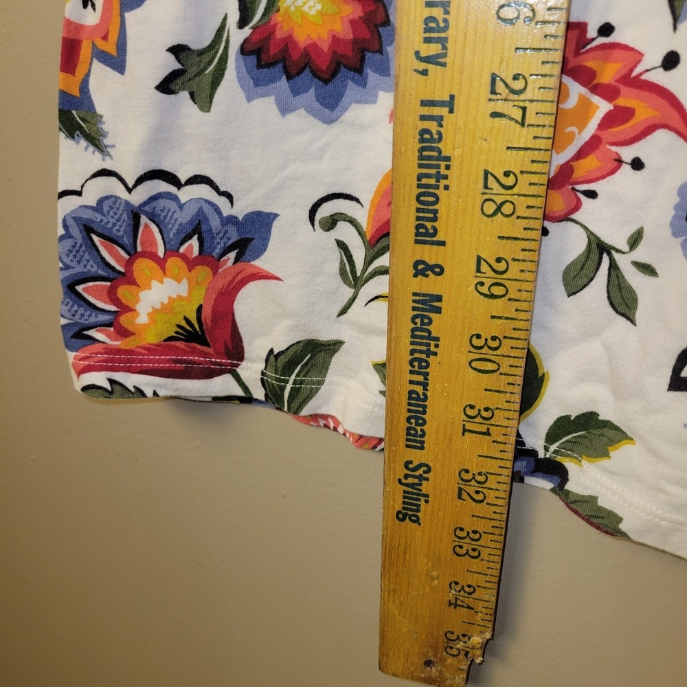 Old Navy Girls Floral Dress XL 14 Plus White Multicolor Boho Short Sleeve Cotton - Picture 4 of 7
